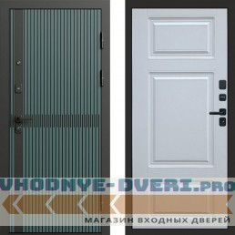 Дверь  Termo Door ГРАУНД Velutto Verde Бетон Лион Белый софт